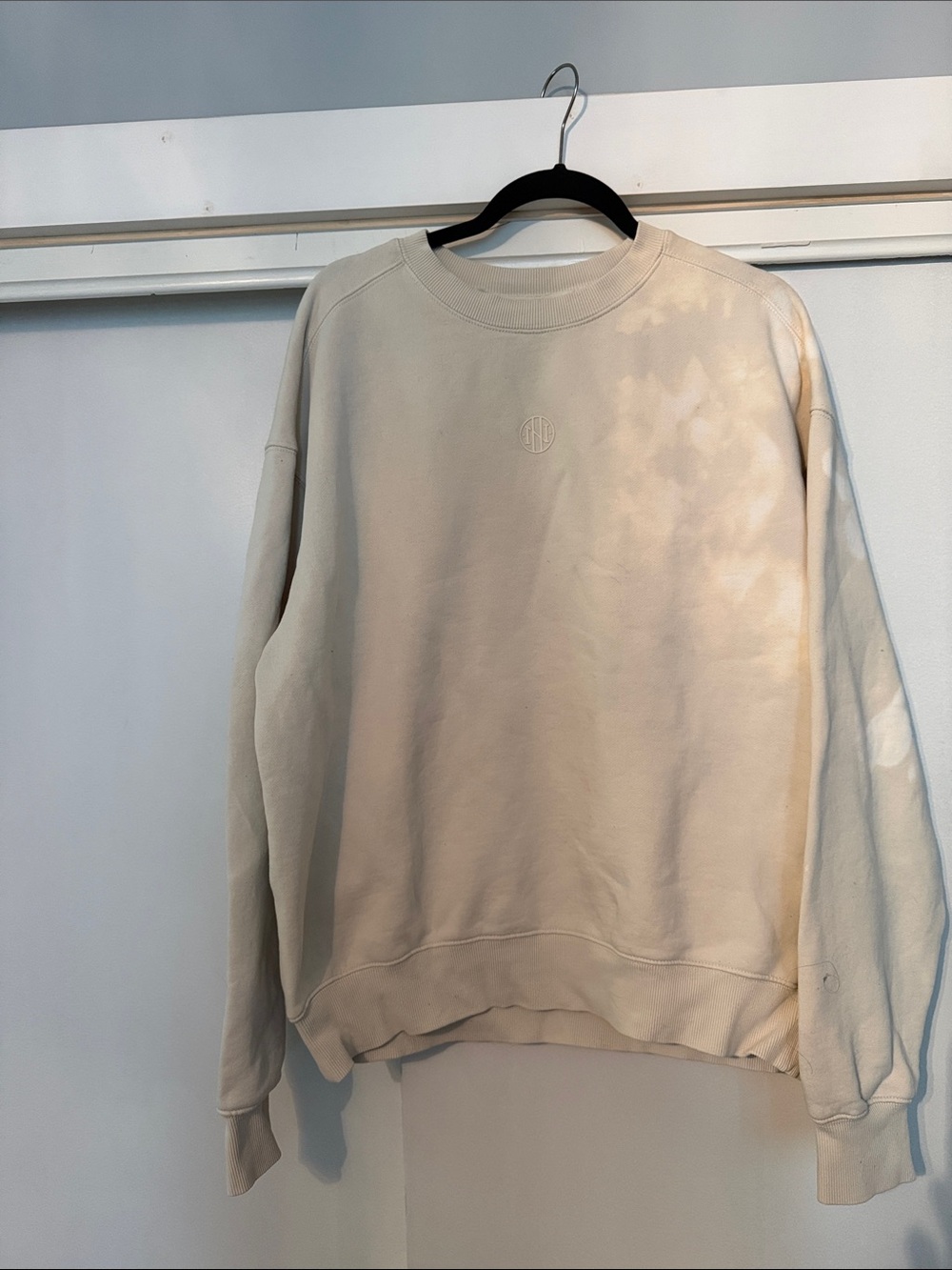 Crewneck Sweatshirt in Cream - Minimal Logo